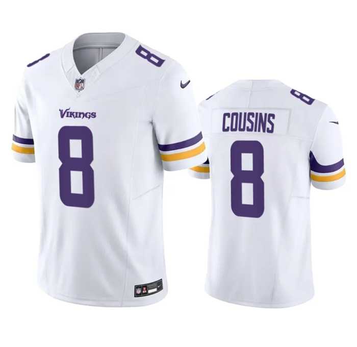 Men & Women & Youth Minnesota Vikings #8 Kirk Cousins White 2023 F.U.S.E. Vapor Untouchable Stitched Jersey